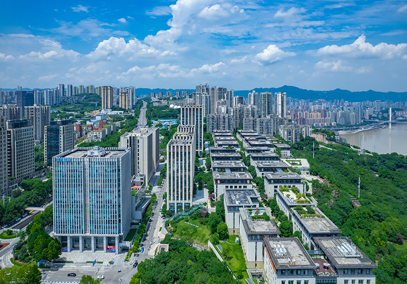 2023年8月4日，重慶，區(qū)塊鏈數(shù)字經(jīng)濟(jì)產(chǎn)業(yè)園。